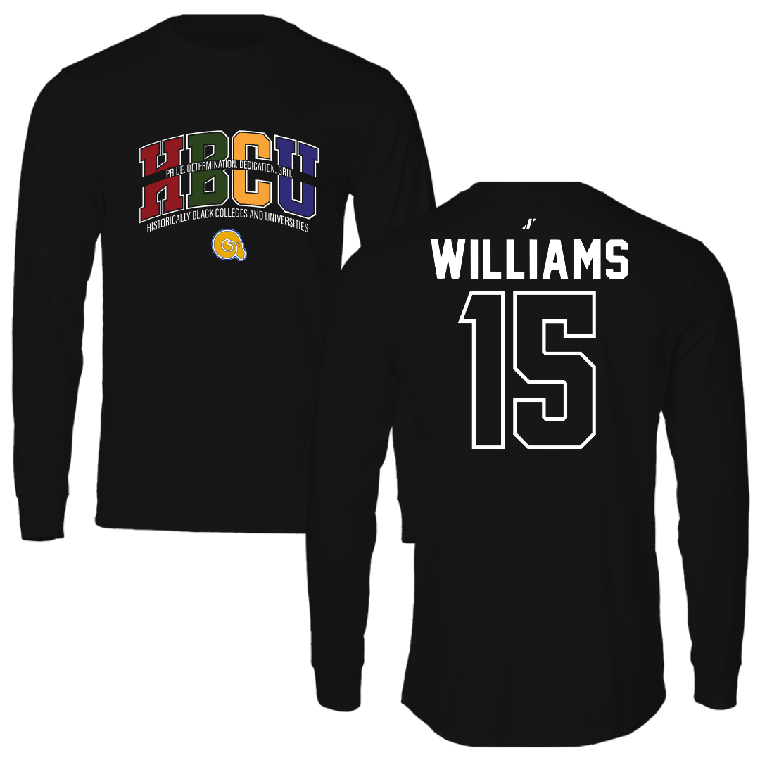 Albany State University Basketball Black HBCU Long Sleeve - #15 Jabari Williams