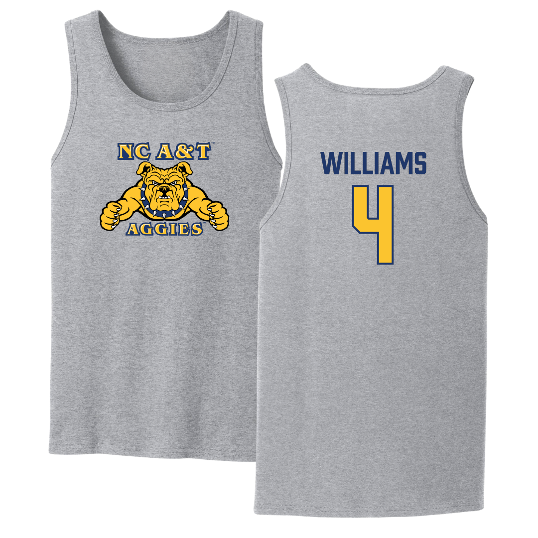 North Carolina A&T State University Softball Sport Gray Tank Top - #4 Katriel Williams