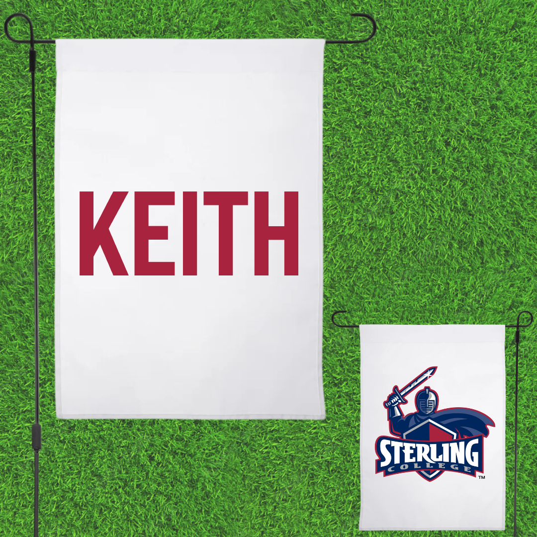 Sterling College Basketball (M) White Garden Flag - Carson Keith