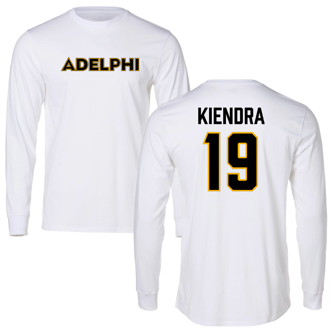 Adelphi University Volleyball White Performance Long Sleeve - #19 Delaney Kiendra