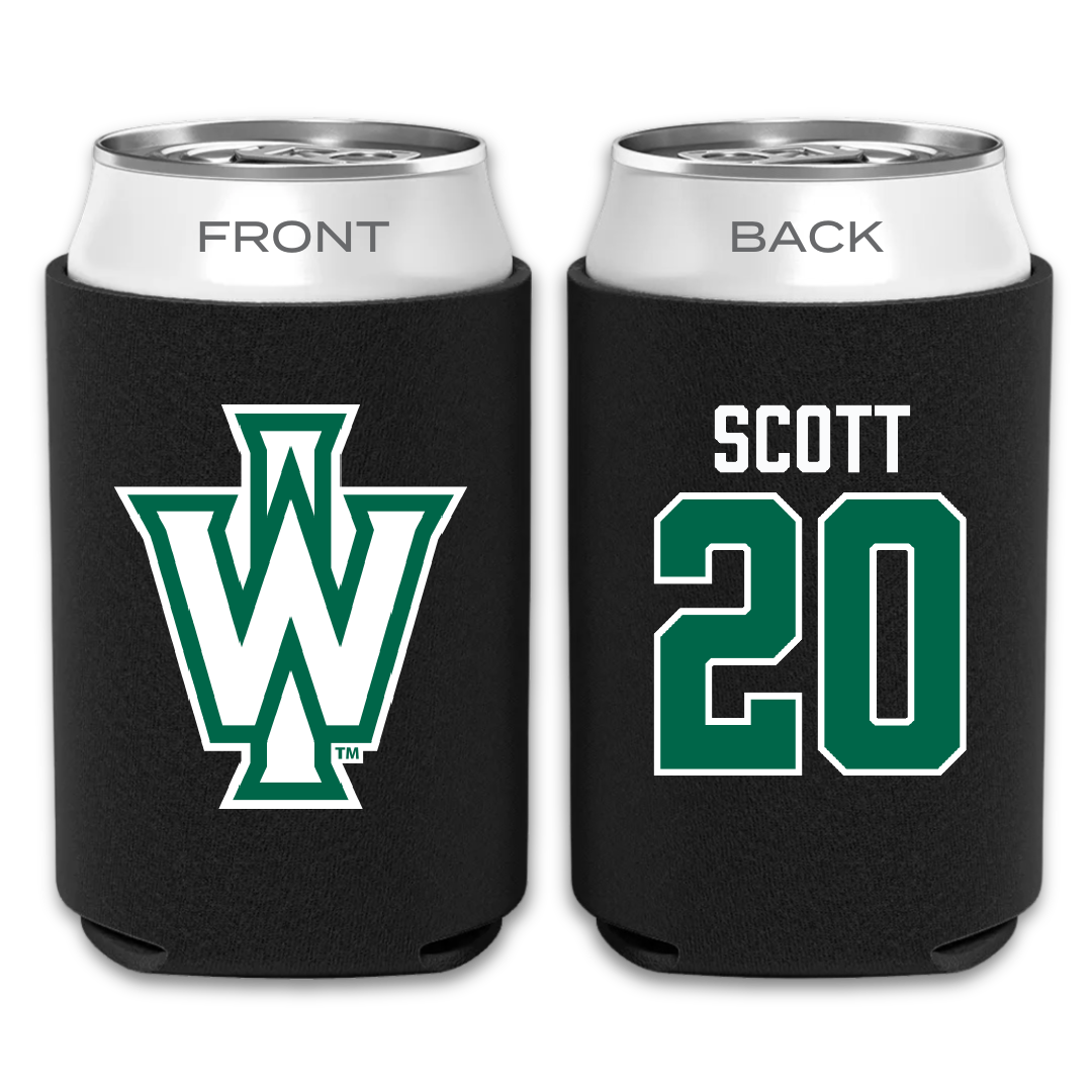Illinois Wesleyan University Football Black Can Cooler - #20 Jahari Scott