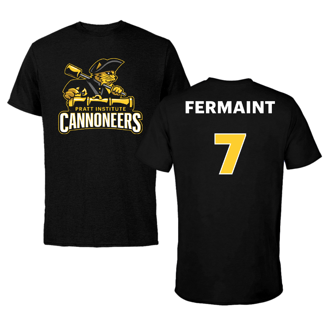 Pratt Institute Basketball (M) Black Tee - #7 Elijah Fermaint