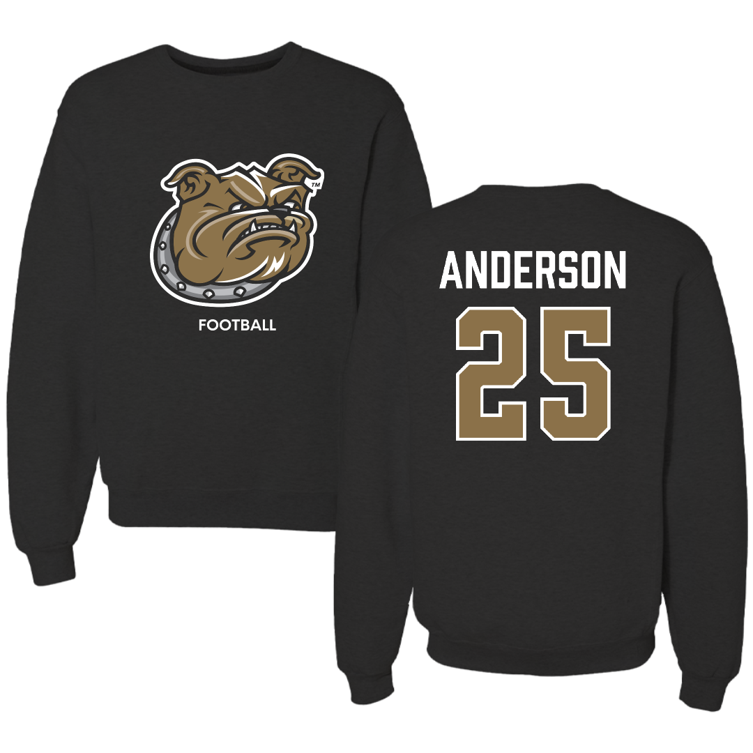 Bryant University Football Black Crewneck - #25 Devon Anderson
