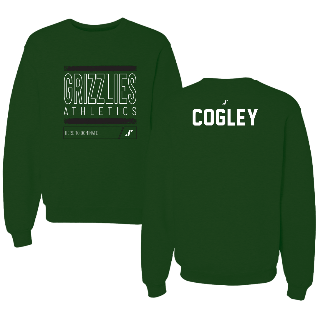 Adams State University TF and XC Forest Green Dominate Crewneck - Kien Cogley