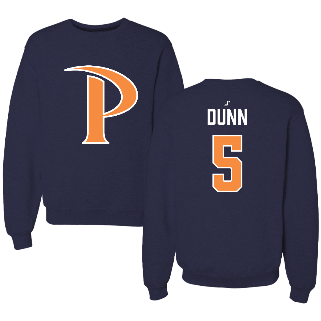 Pepperdine University Baseball Navy Crewneck - #5 Trey Dunn