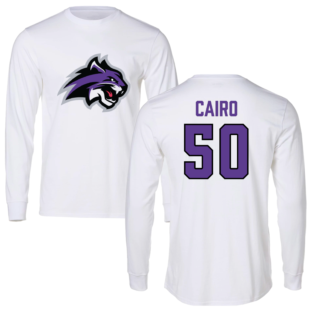Wiley University Baseball White Long Sleeve - #50 Winfred Cairo