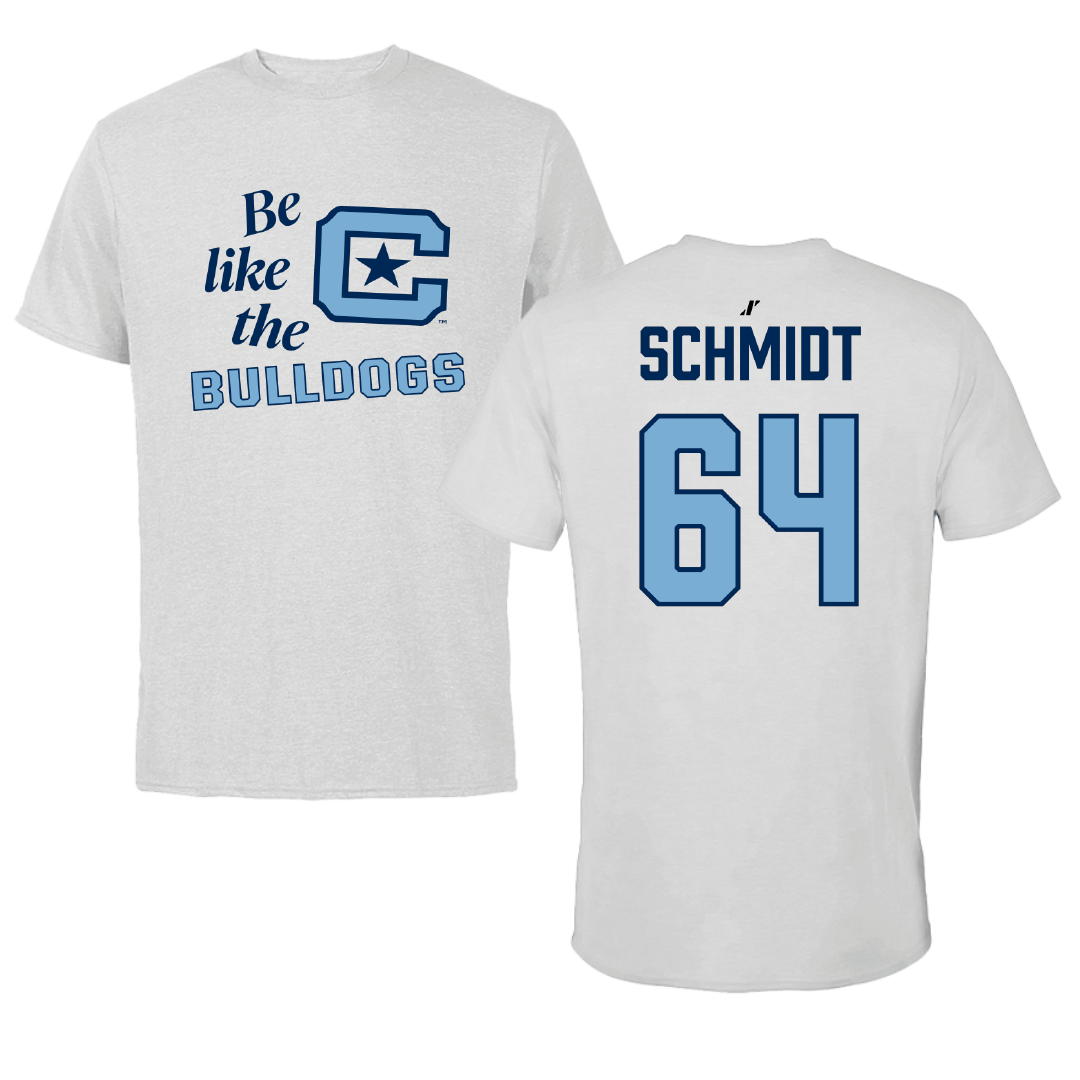 The Citadel Football Light Gray Be Like Us Performance Tee - #64 Frank Schmidt