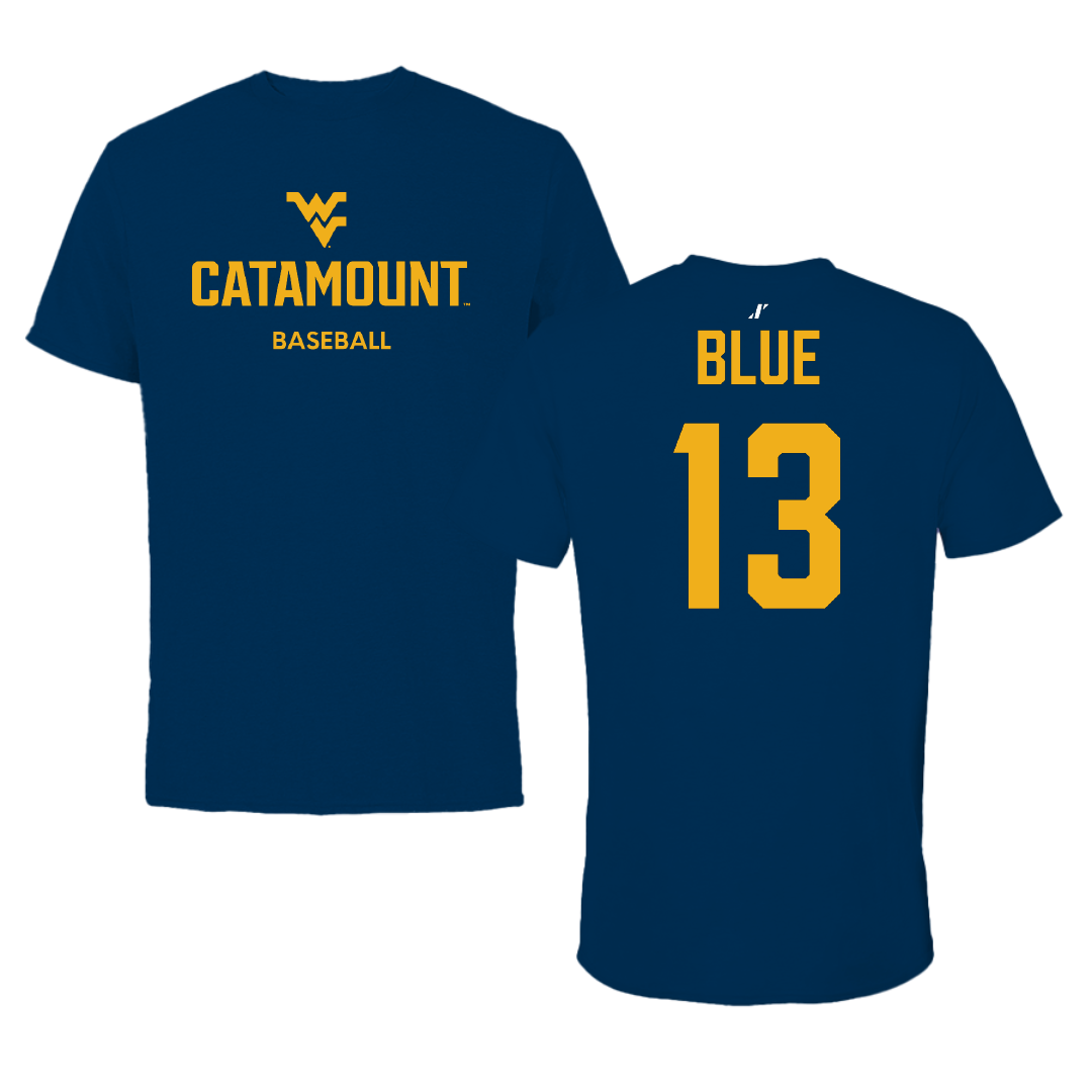 Potomac State College Baseball Navy Tee - #13 Peyton Blue