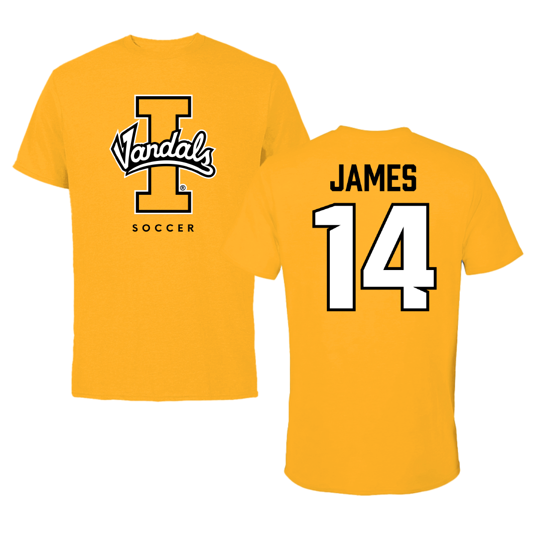University of Idaho Soccer Gold Performance Tee - #14 Emma James