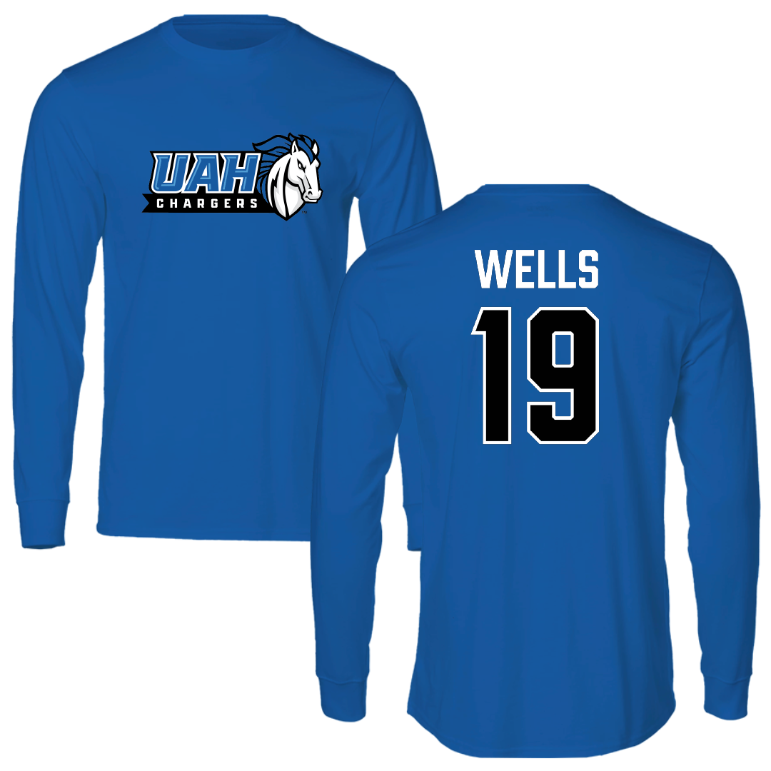 Huntsville Baseball Blue Long Sleeve - #19 Eli Wells