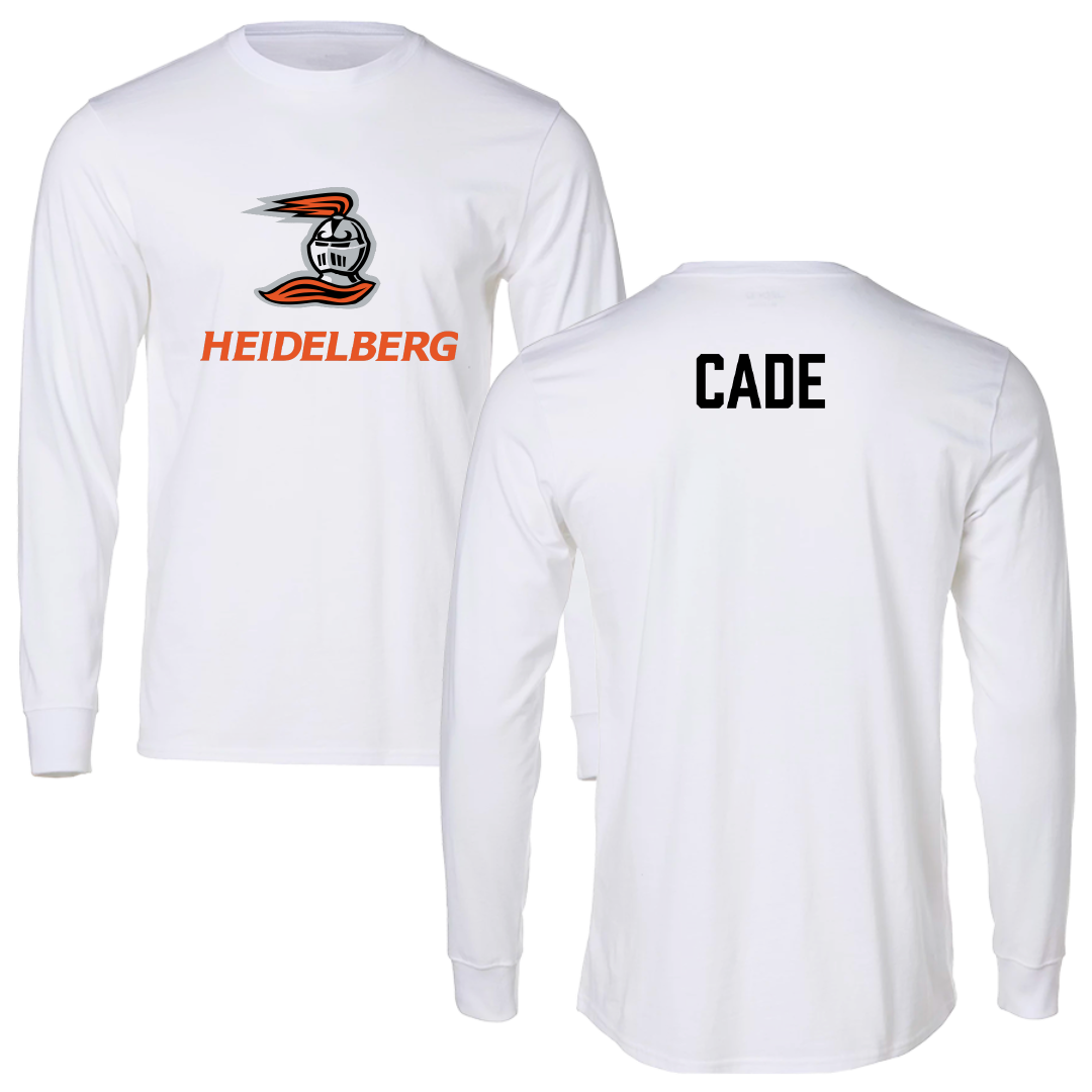 Heidelberg University Wrestling White Performance Long Sleeve - Maddox Cade