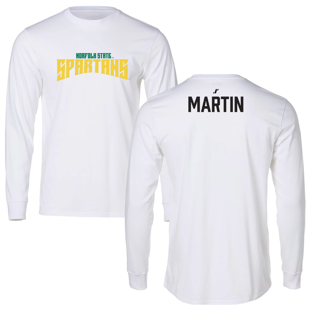 Norfolk State University TF and XC White Classic Long Sleeve - Jaelyn Martin