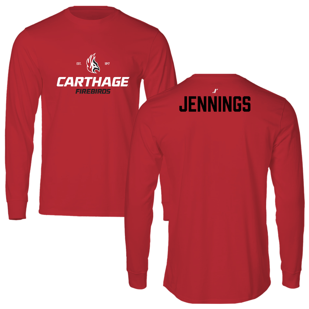 Carthage College Gymnastics (W) Red General Performance Long Sleeve - Leah Jennings