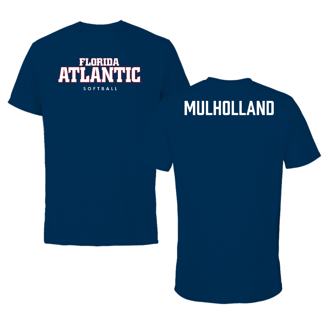 Florida Atlantic University Softball Navy Block Performance Tee - McKenna Mulholland