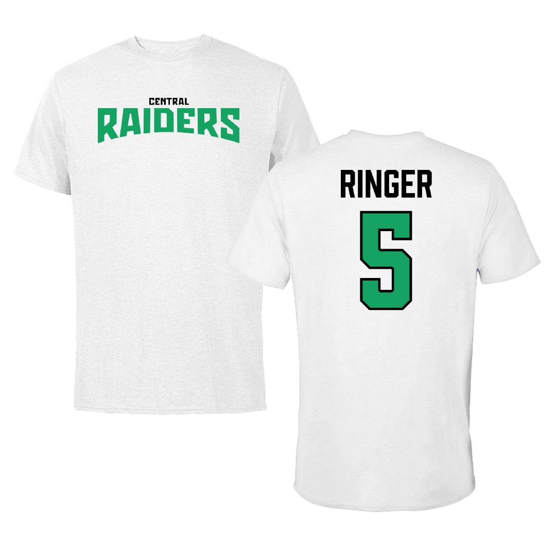 Central Community College at Columbus Soccer (W) White Classic Tee - #5 Maliyah Ringer