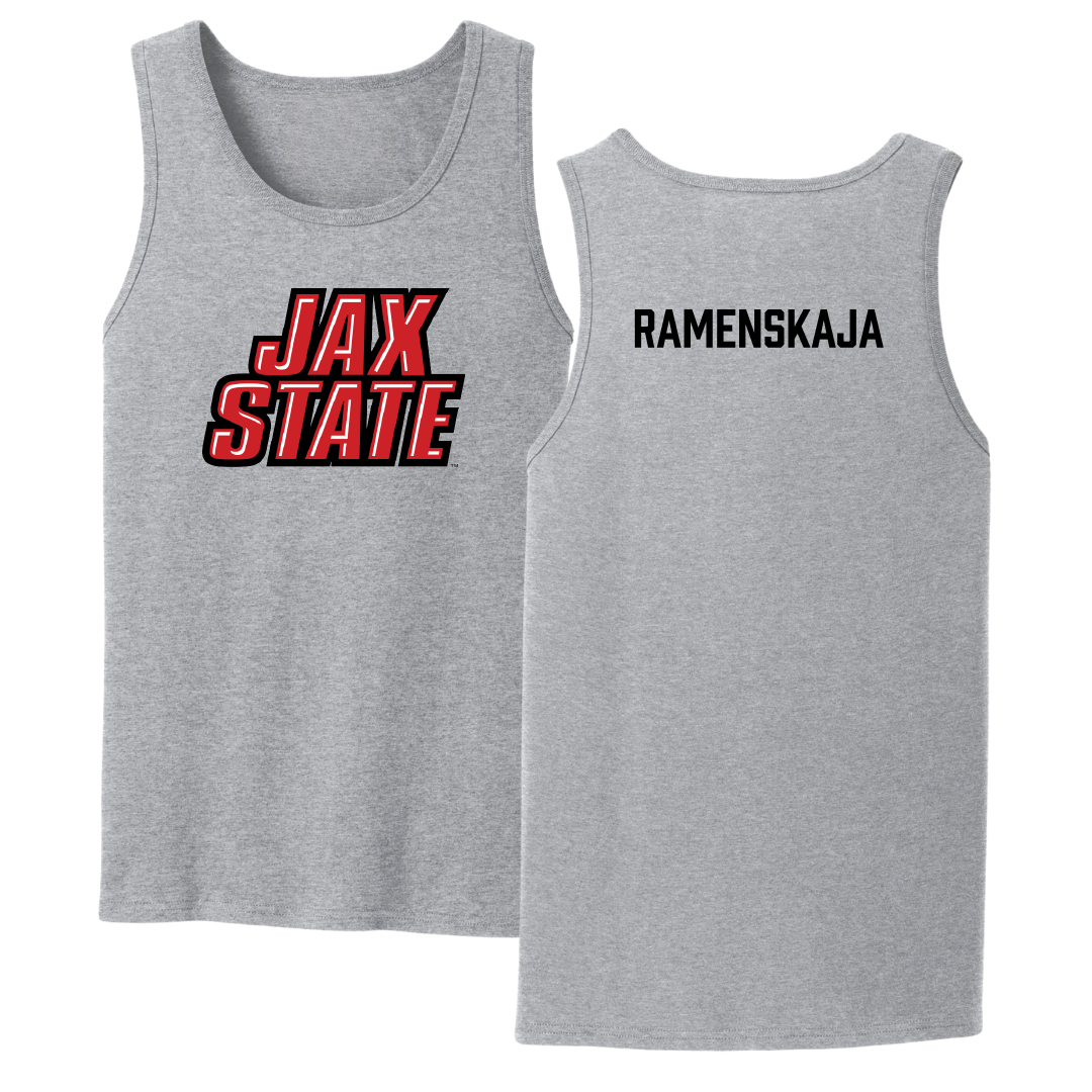 Jacksonville State University Tennis Sport Gray Tank Top - Polina Ramenskaja