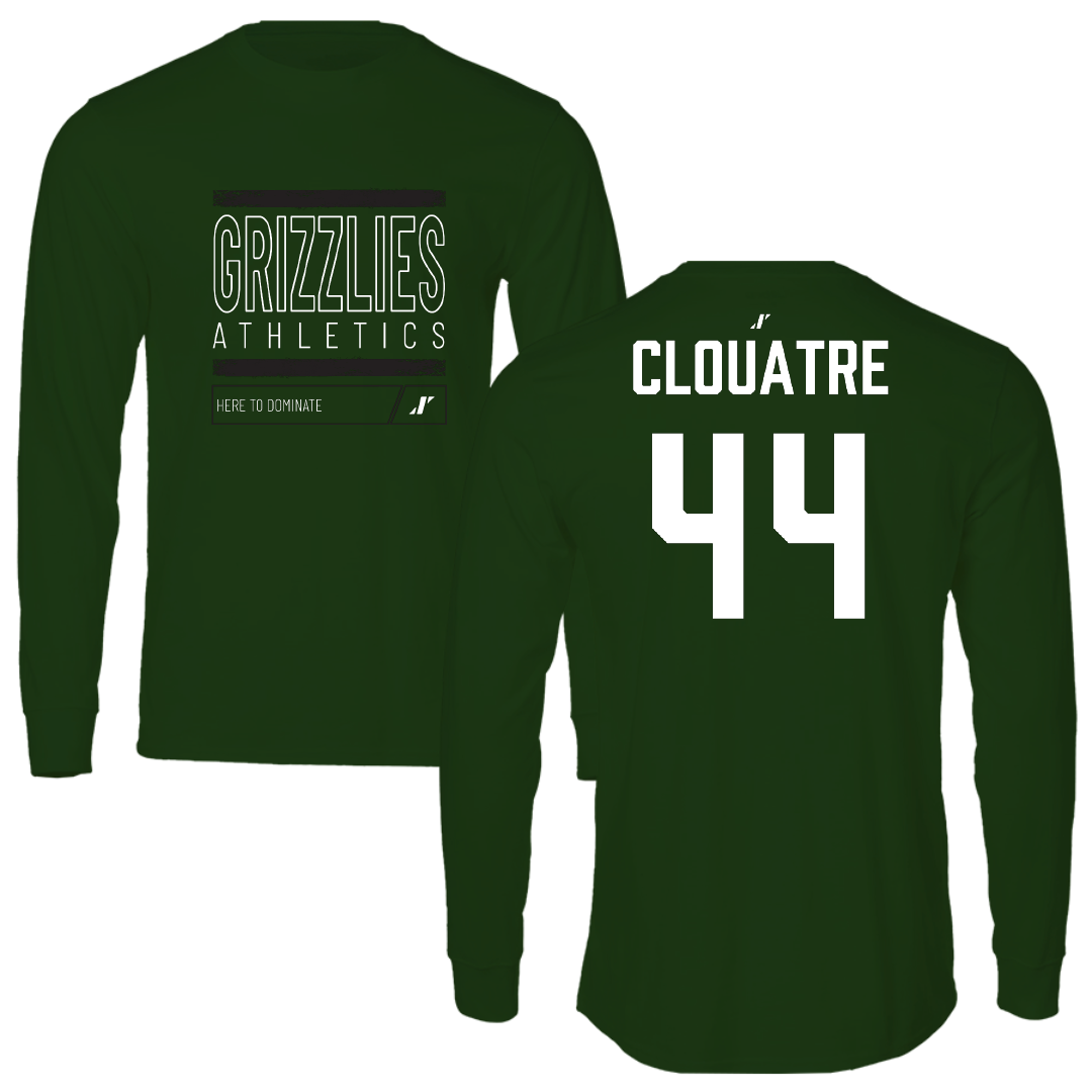 Adams State University Football Forest Green Dominate Long Sleeve - #44 Anthony Clouatre