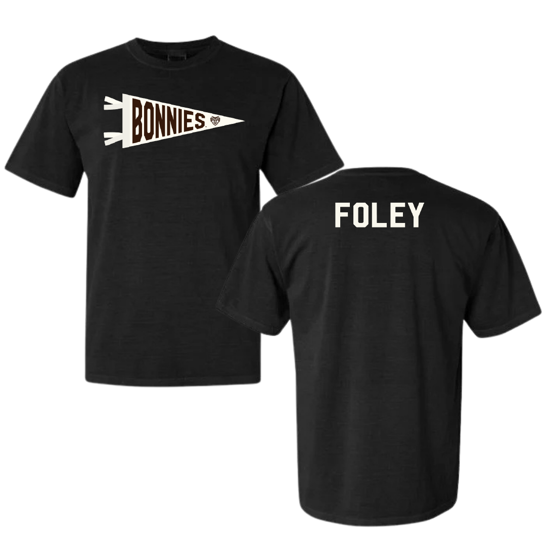 St. Bonaventure University Swimming & Diving Black Pennant Comfort Colors Tee - Rylie Foley