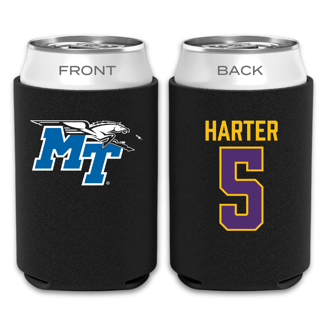 Middle Tennessee State University Softball Black Can Cooler - #5 Macie Harter