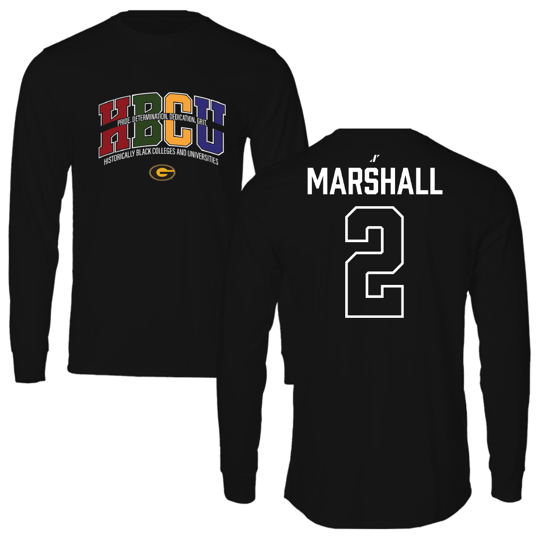 Grambling State University Football Black HBCU Long Sleeve - #2 Patrick Marshall