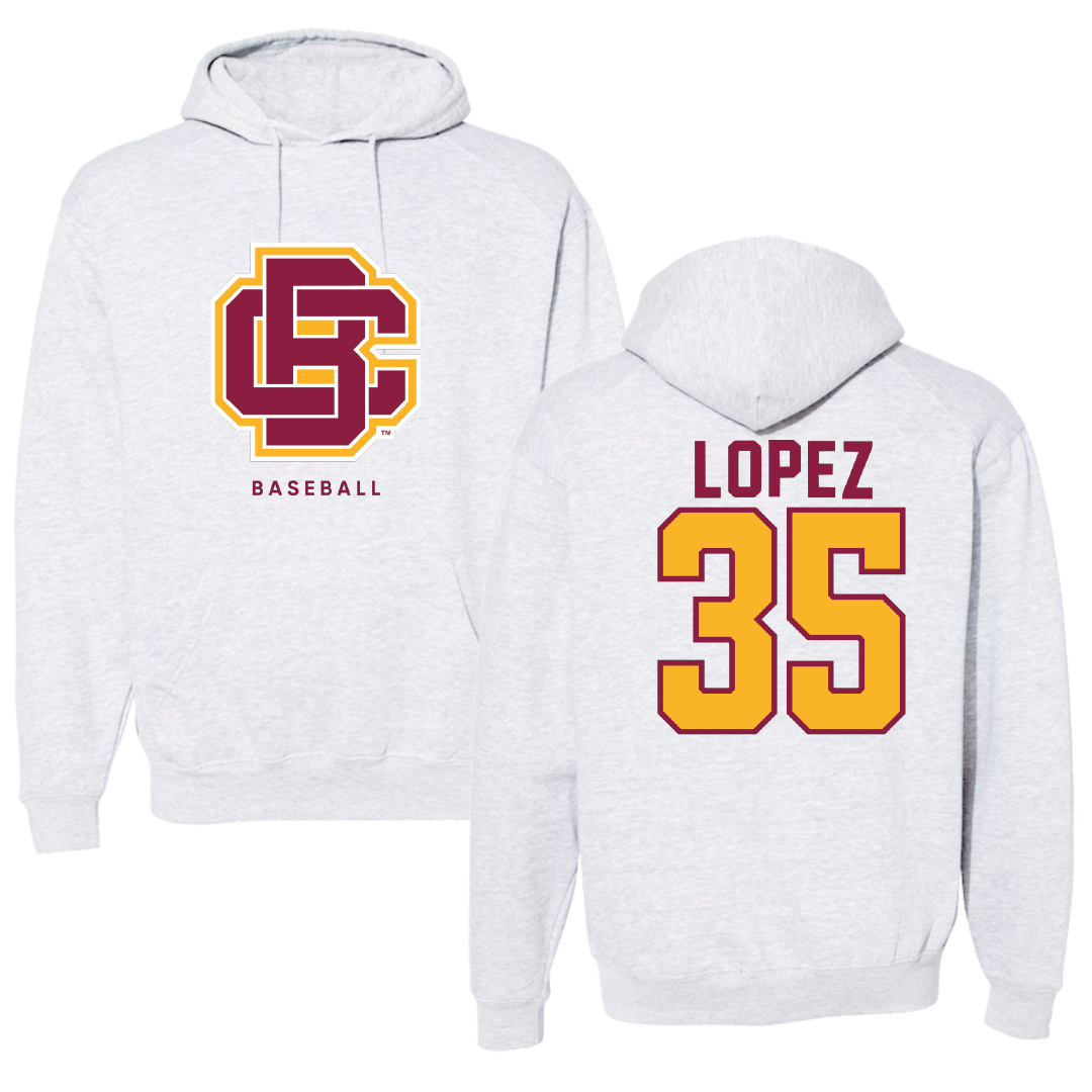 Bethune-Cookman University Baseball Gray Hoodie - #35 Angel Lopez
