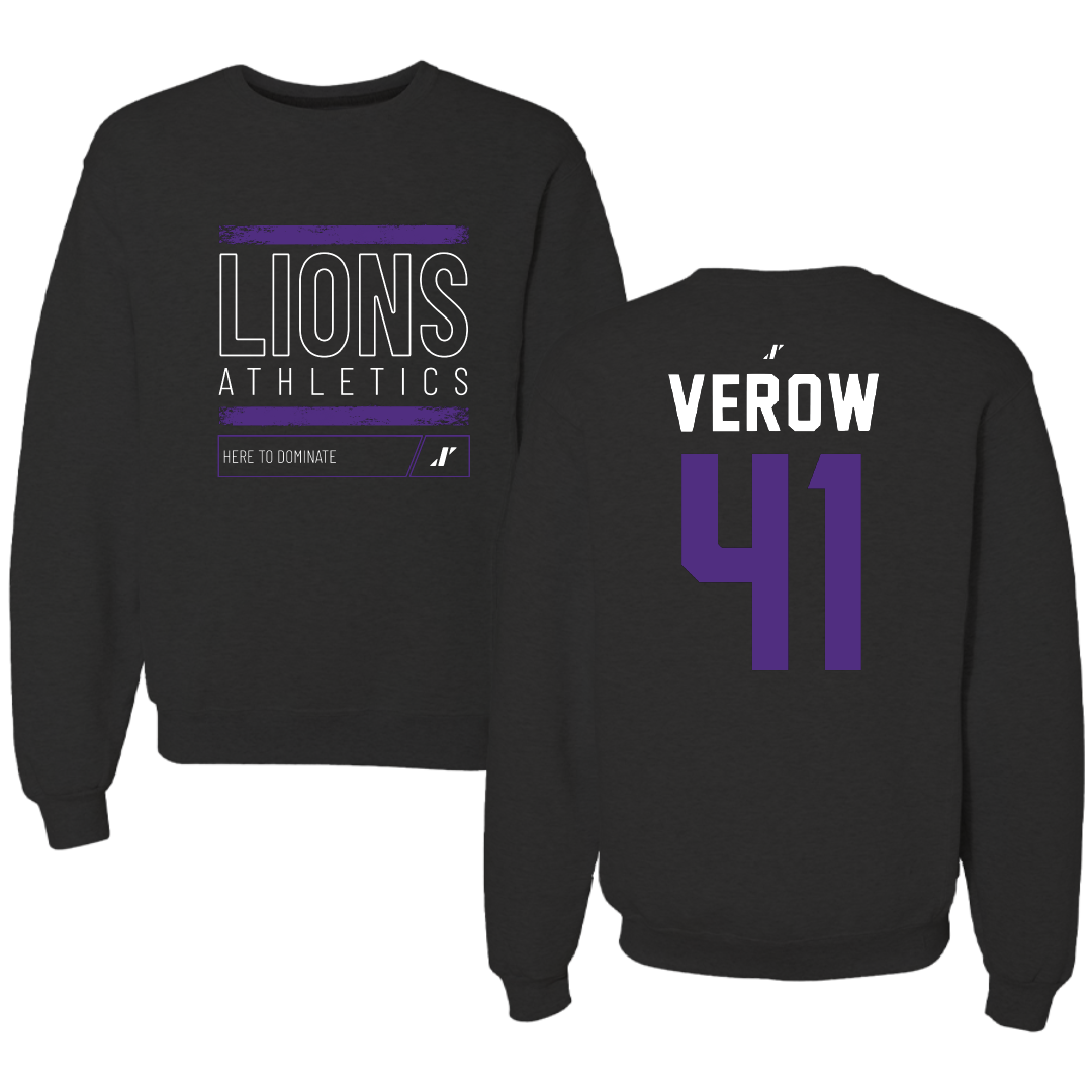 Nelson University Soccer Black Dominate Crewneck - #41 Cole Verow