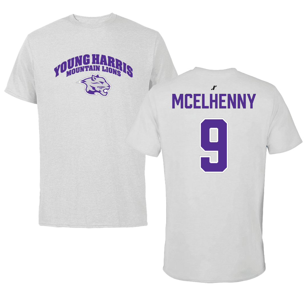 Young Harris College Lacrosse (M) Light Gray Tee - #9 John McElhenny