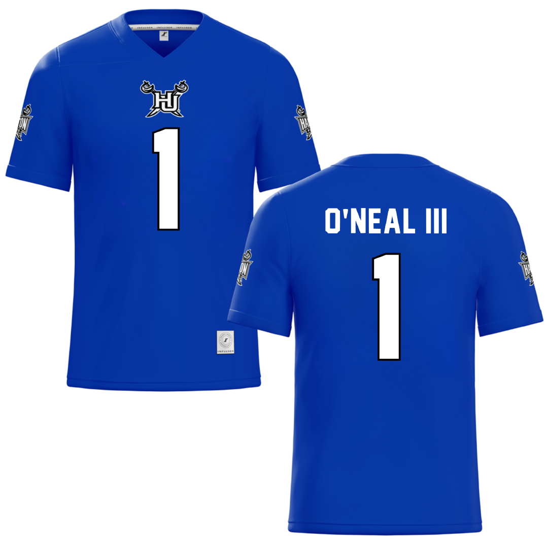 Hampton University Blue Football Jersey - #1 Harold O'Neal III