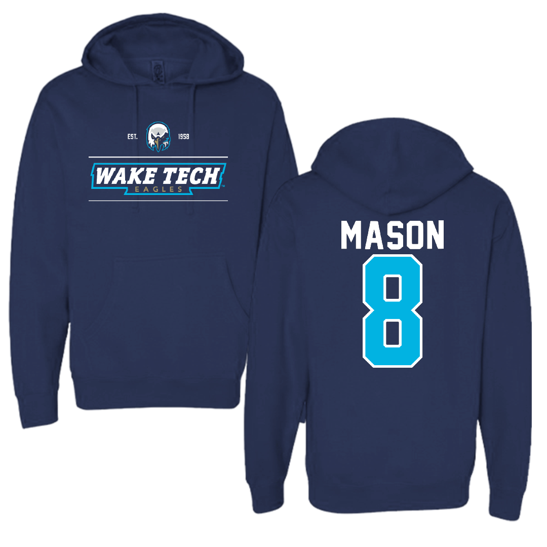 Wake Tech Community College Baseball Navy General Hoodie - #8 John Mason