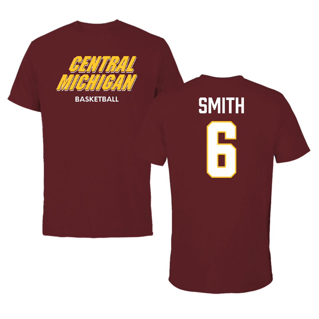 Central Michigan University Basketball (W) Maroon Tee - #6 Amaya Smith