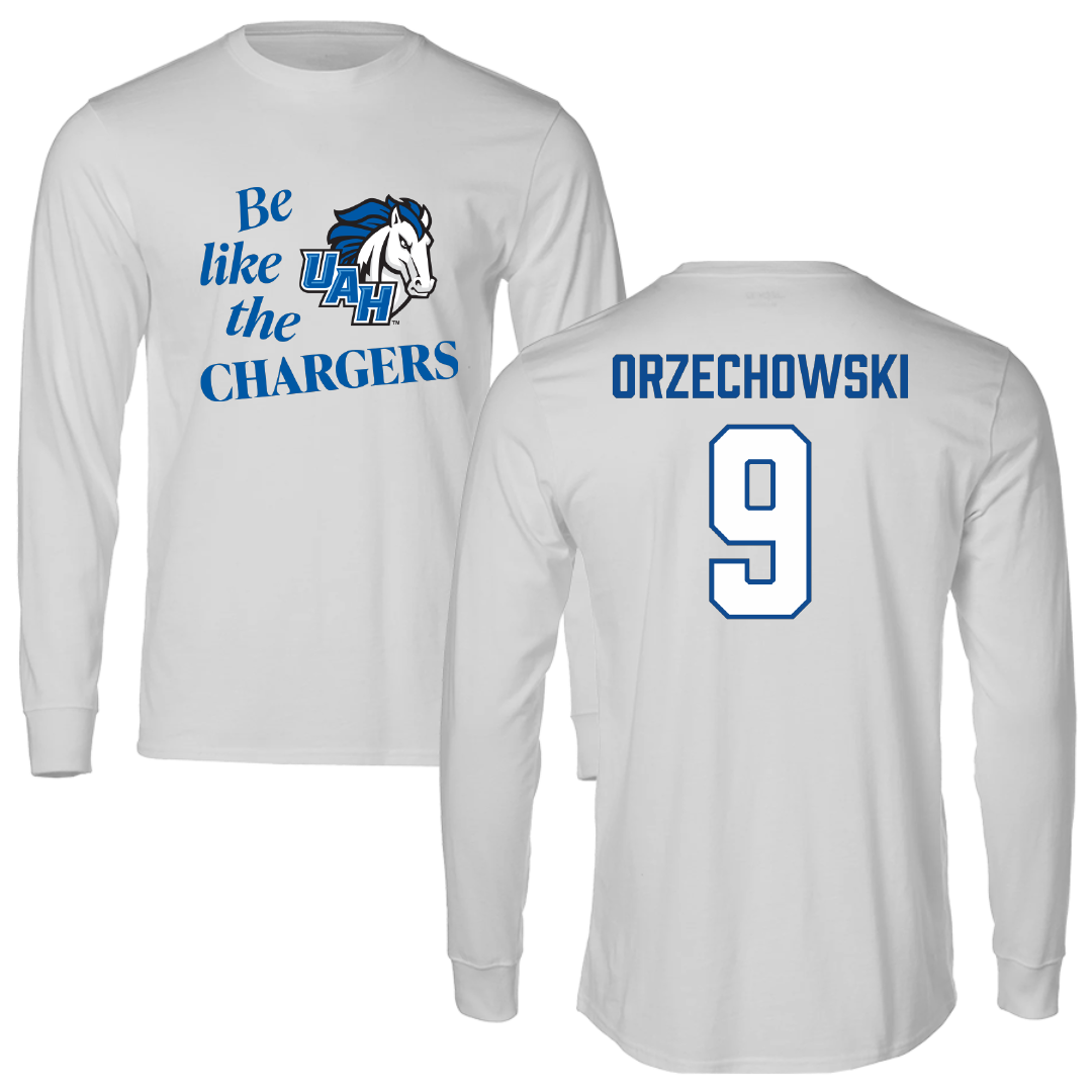 Huntsville Soccer (M) Light Gray Be Like Us Long Sleeve - #9 Oli Orzechowski