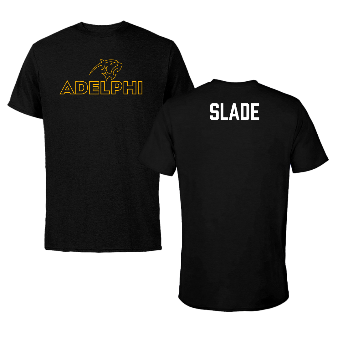 Adelphi University Golf (W) Black Performance Tee - Cat Slade