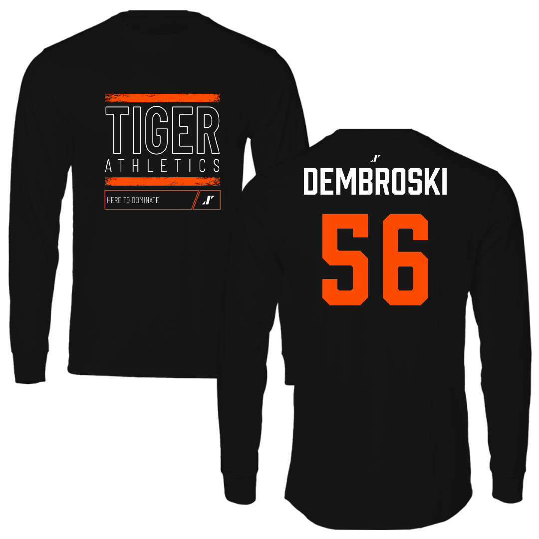 East Central University Baseball Black Dominate Long Sleeve - #56 Ryan Dembroski