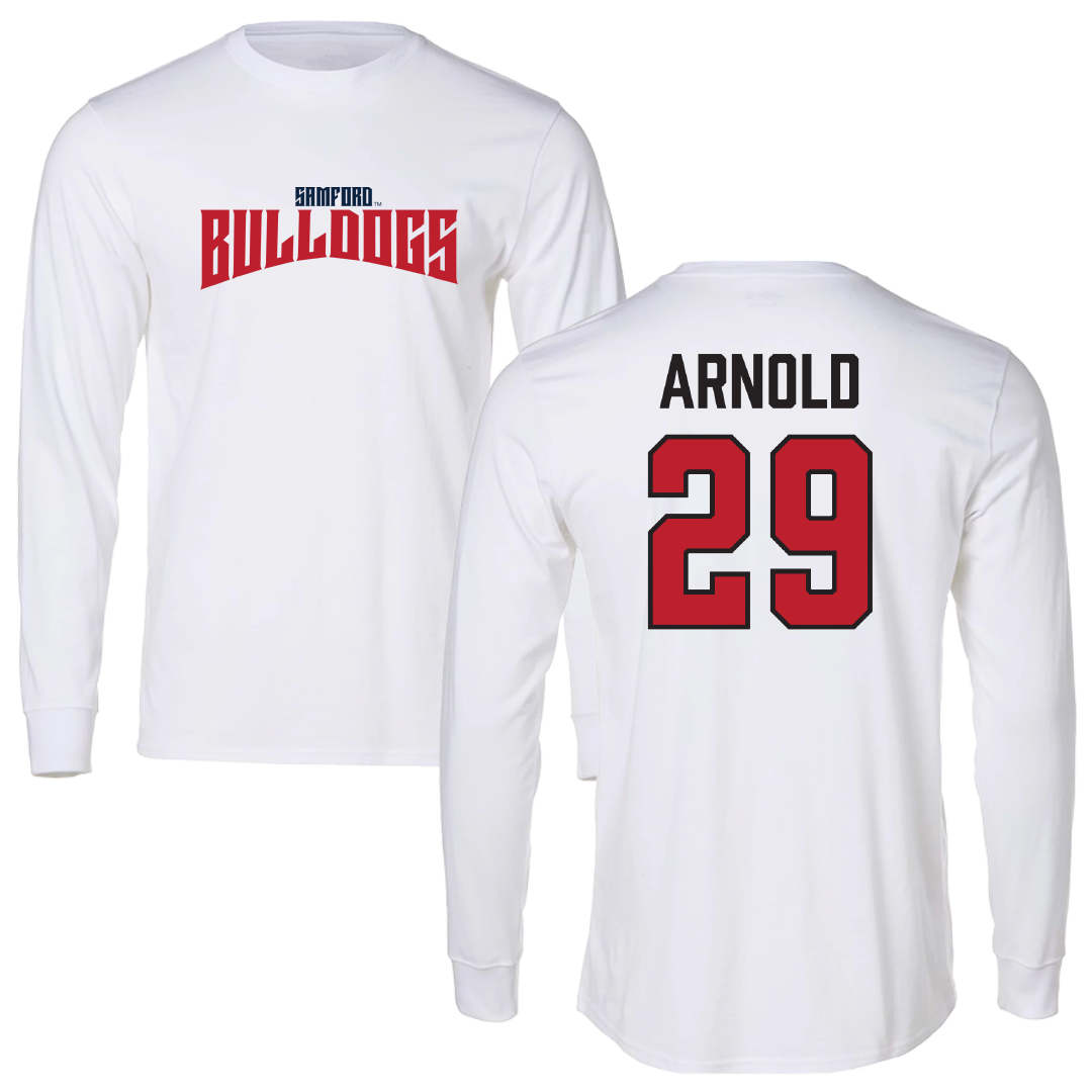 Samford University Baseball White Classic Long Sleeve - #29 Andrew Arnold