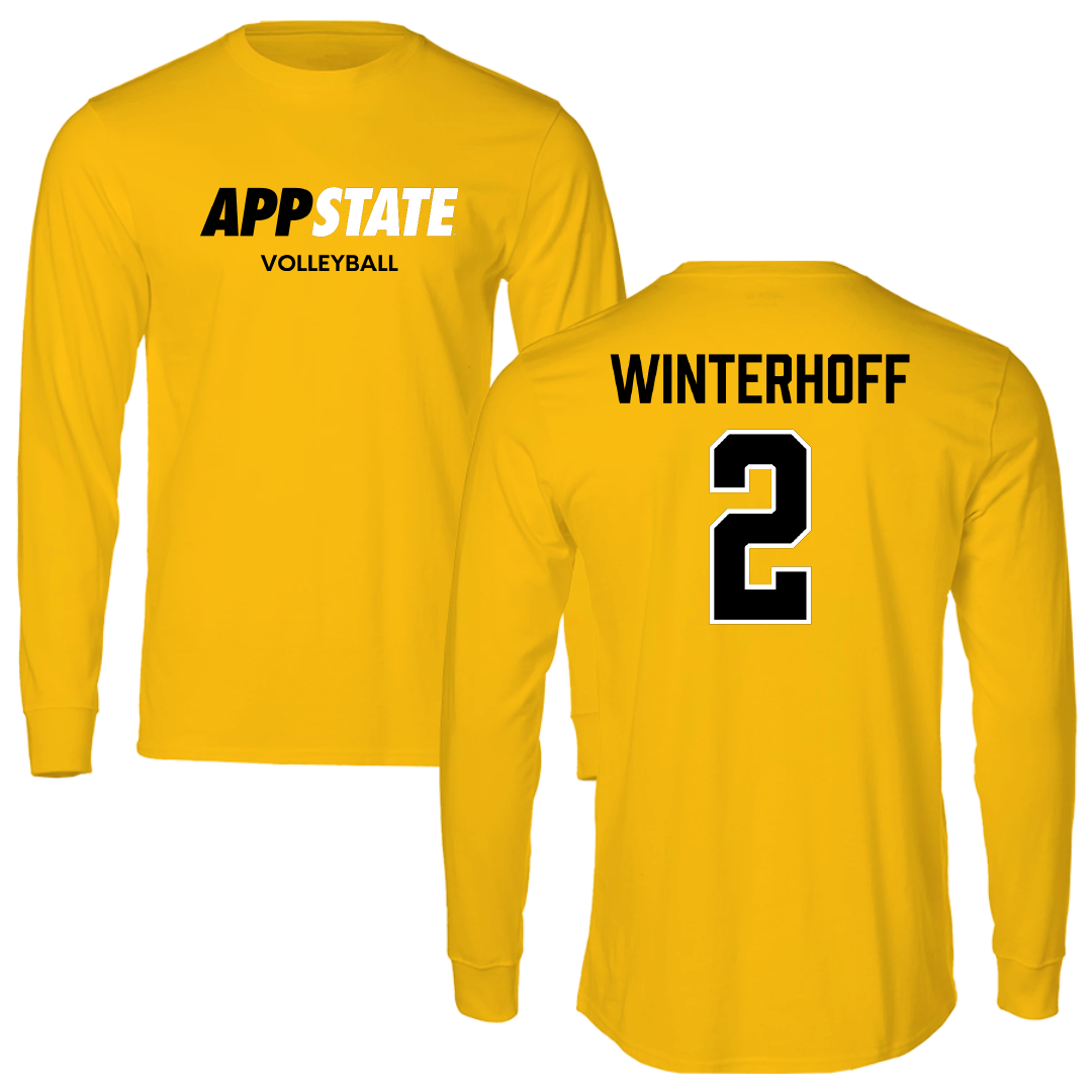 Appalachian State University Volleyball (W) Gold Long Sleeve - #2 Maya Winterhoff
