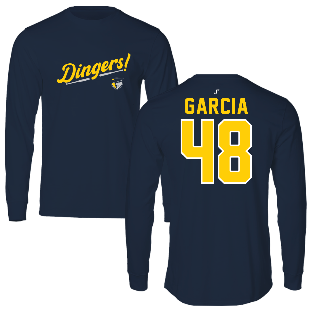 Regis University (Colorado) Baseball Navy Dingers Performance Long Sleeve - #48 Ryan Garcia