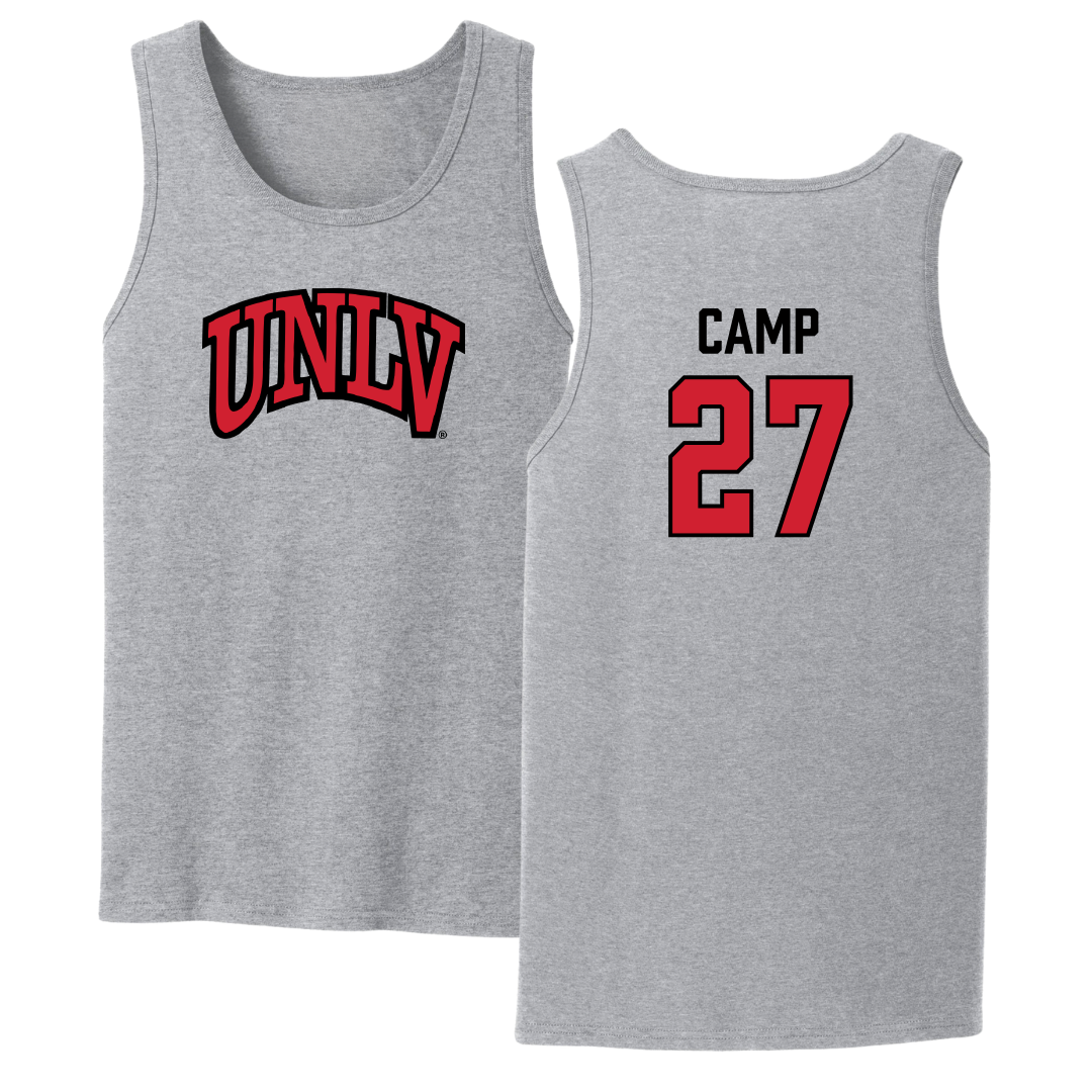 University of Nevada-Las Vegas Soccer Sport Gray Tank Top - #27 Kylie Camp