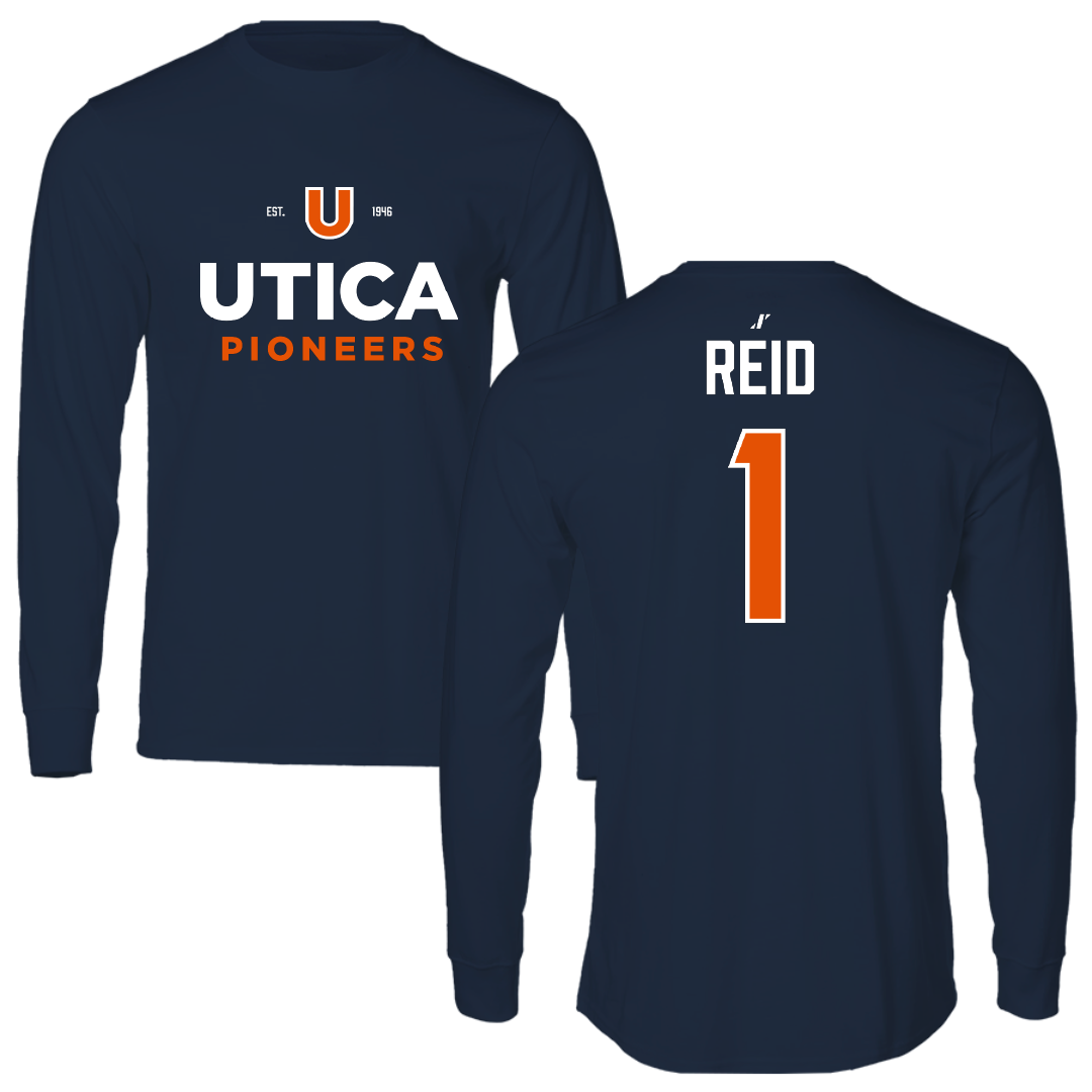 Utica University Lacrosse (M) Navy General Performance Long Sleeve - #1 Michael Reid