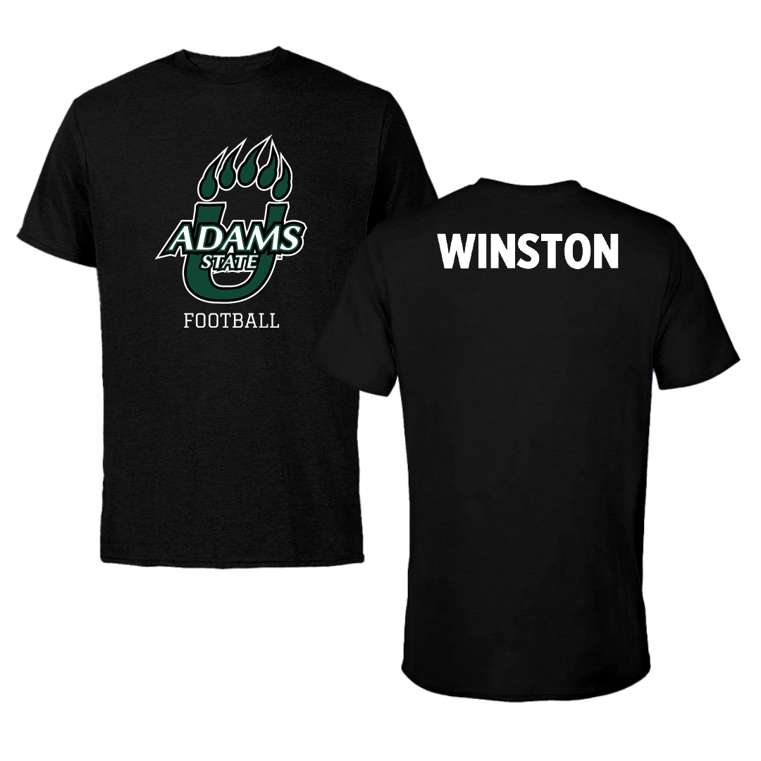 Adams State University Football Black State Tee - JaiVyence Winston