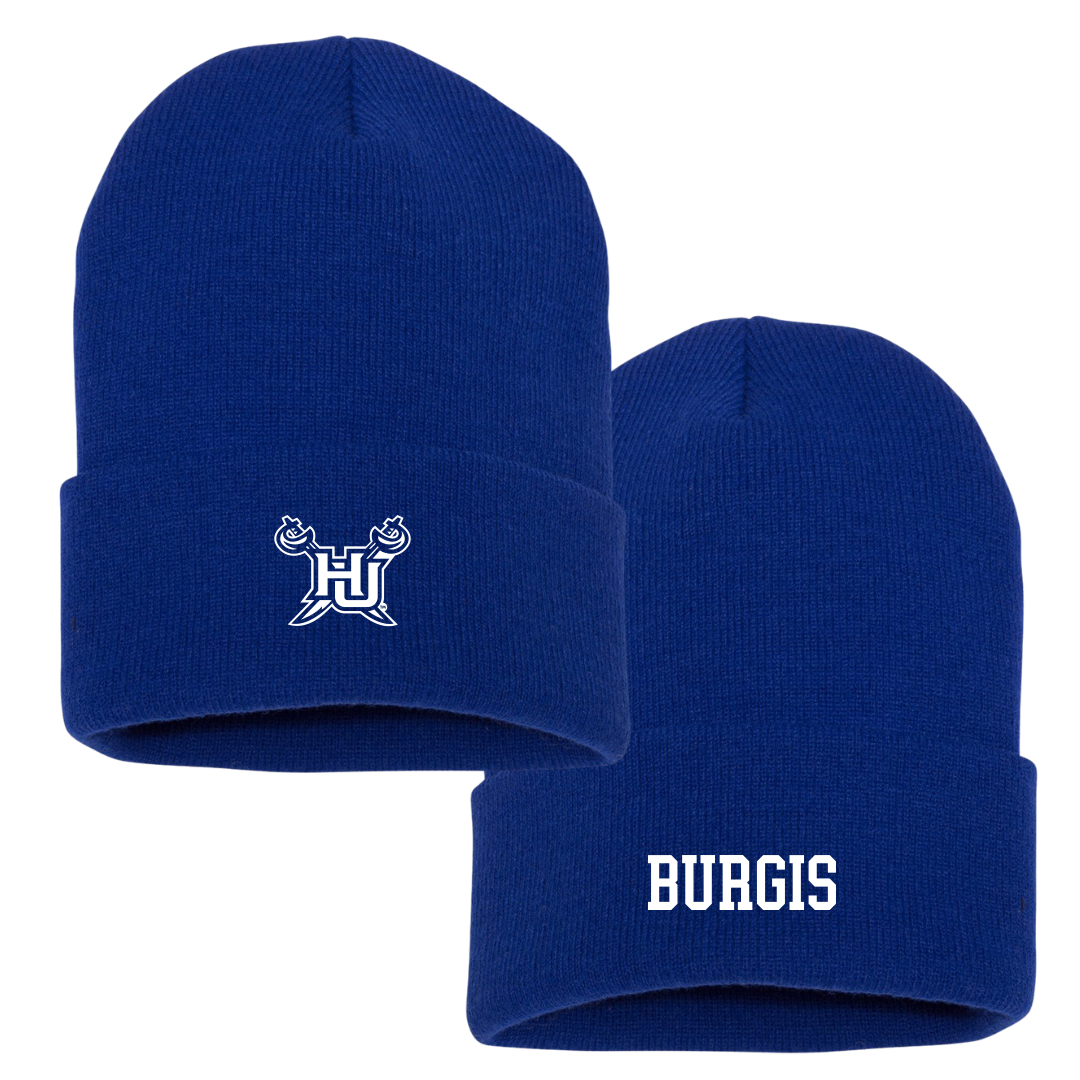Hampton University Lacrosse (M) Blue Beanie - #14 Landyn Burgis