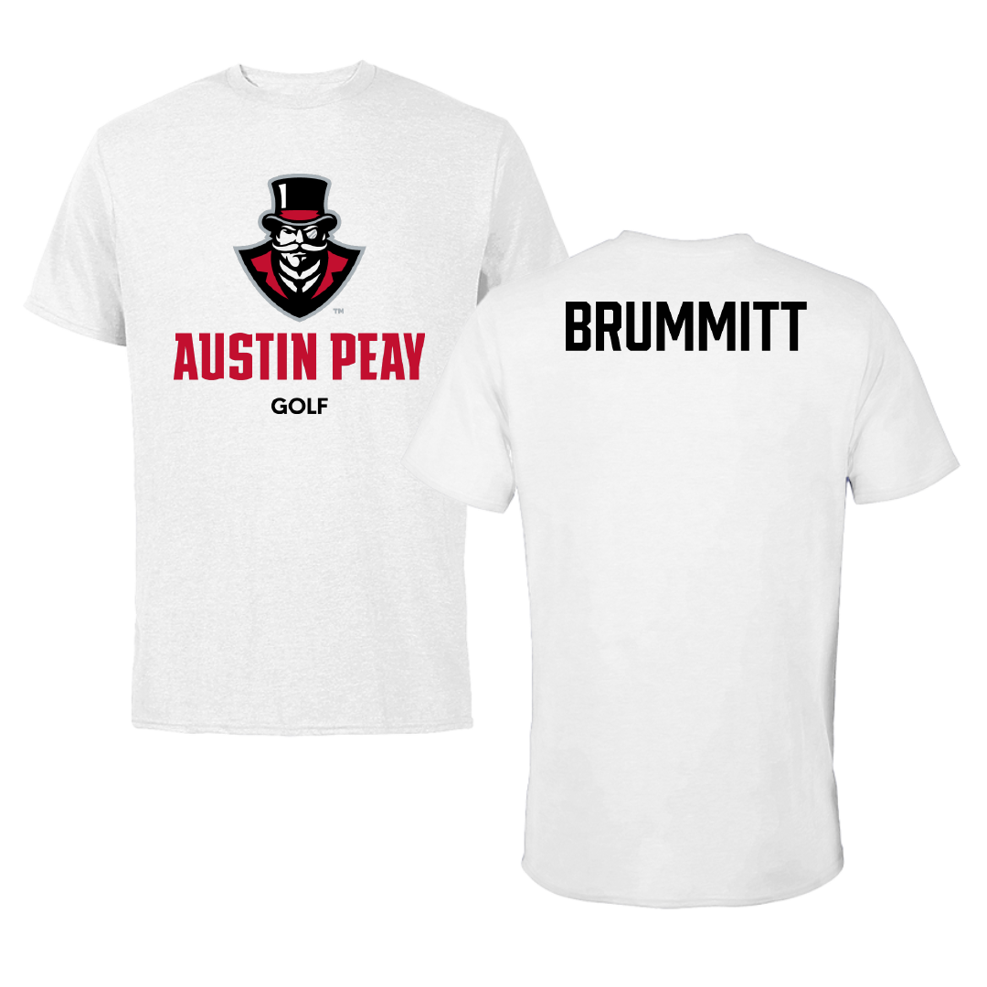 Austin Peay State University Golf (M) White Tee - Caleb Brummitt
