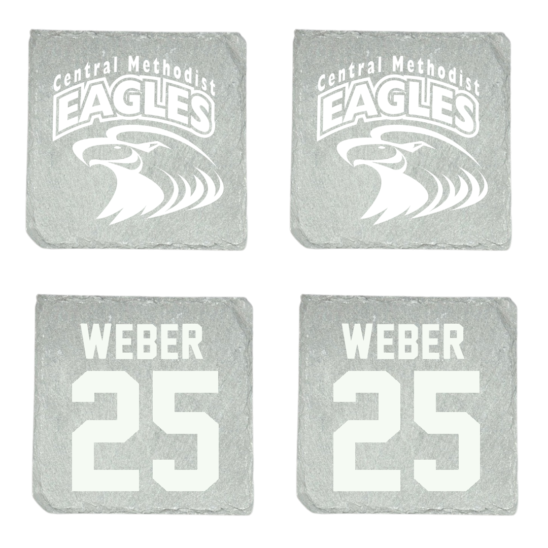 Central Methodist University Basketball (M) Stone Coaster (4 Pack)  - #25 Carson Weber