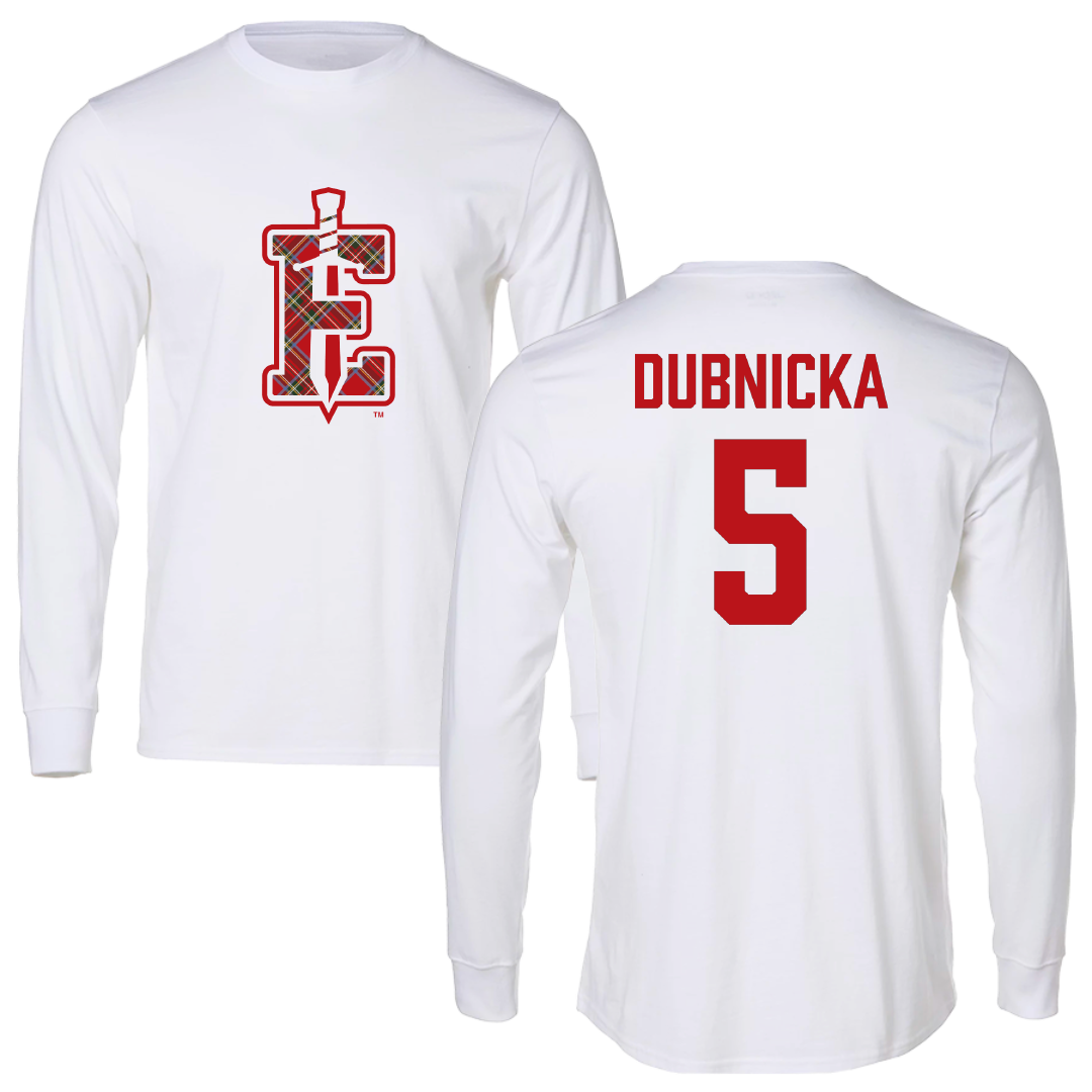 PennWest Edinboro Soccer (W) White Long Sleeve - #5 Noelle Dubnicka