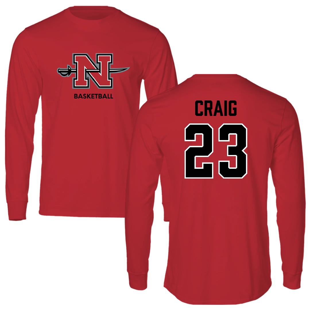 Nicholls State University Basketball (W) Red Mascot Performance Long Sleeve - #23 Daelyn Craig