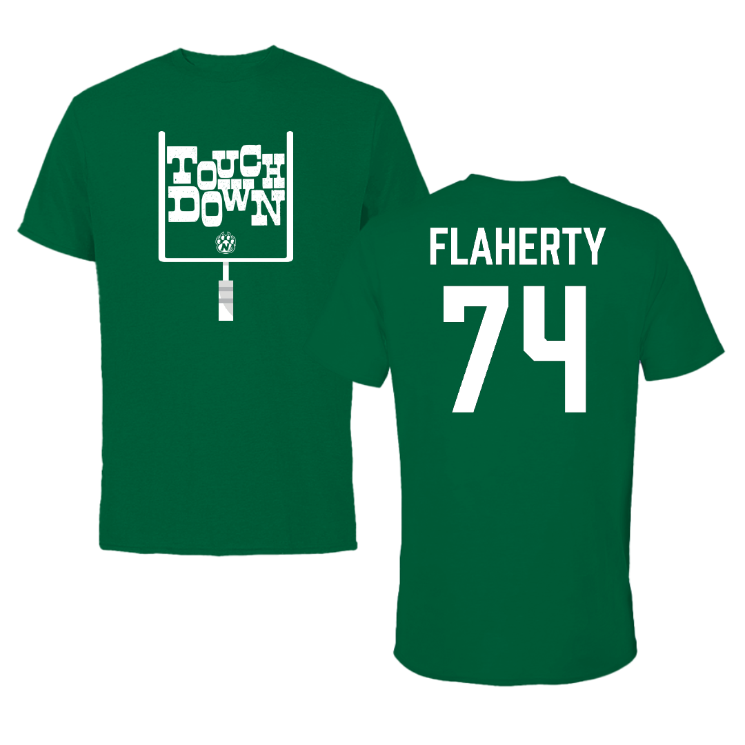 Northwest Missouri State University Football Green Touchdown Performance Tee - #74 Ryan Flaherty