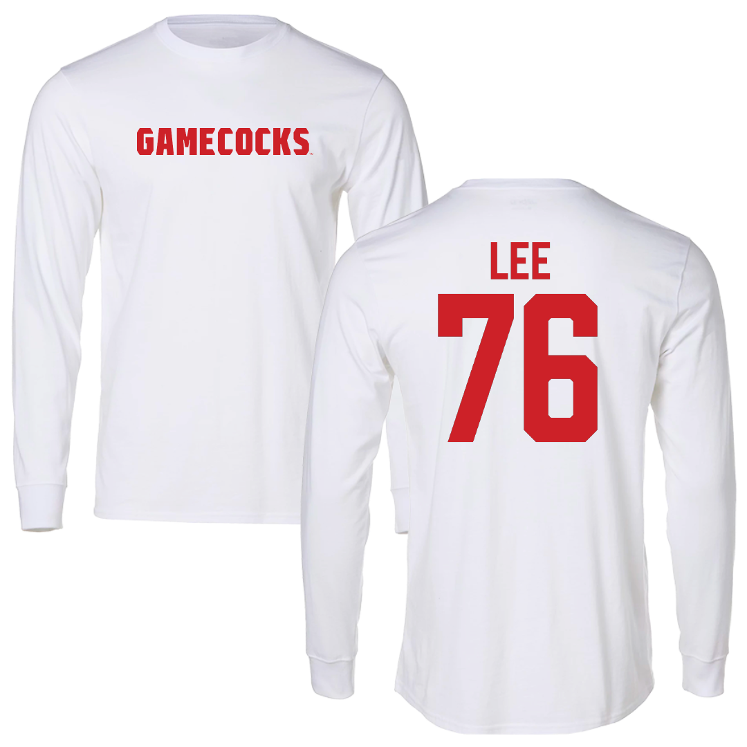 Jacksonville State University Football White Long Sleeve - #76 Marvin Lee