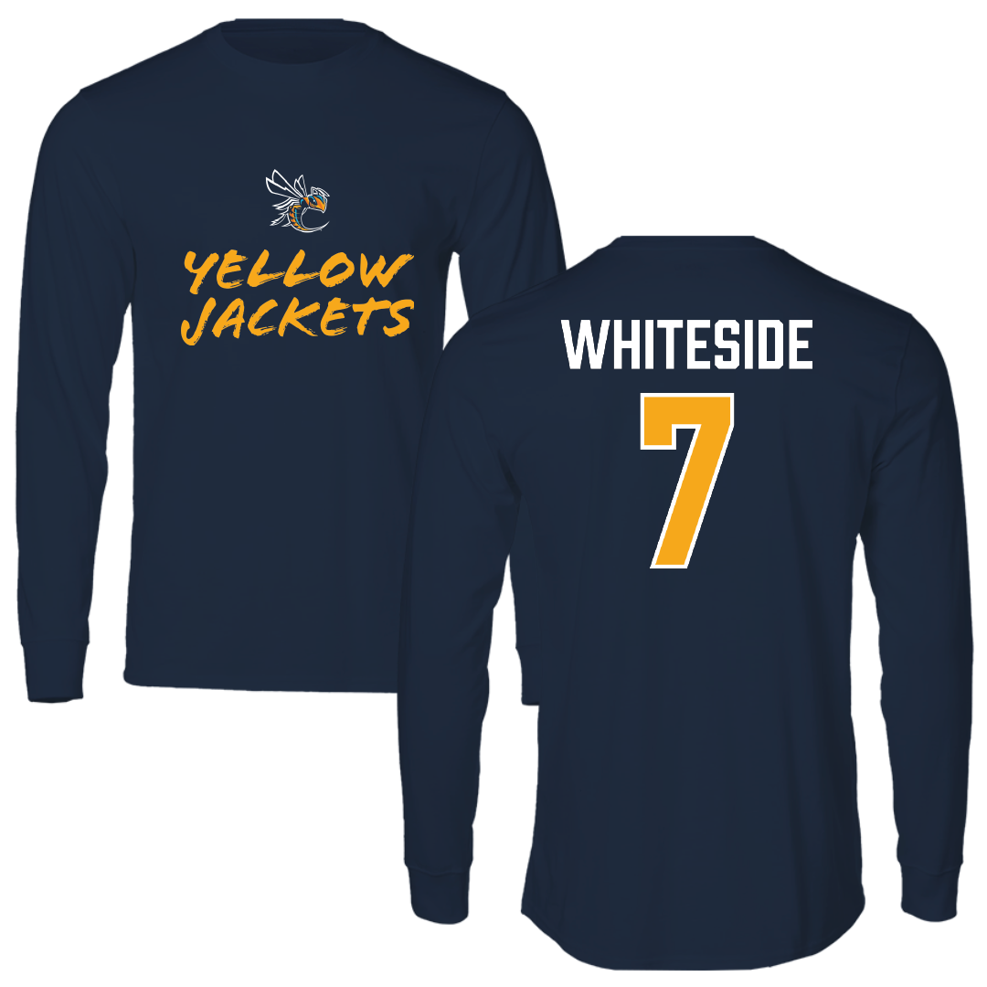 Cedarville University Basketball (M) Navy General Performance Long Sleeve - #7 Jonathan Whiteside
