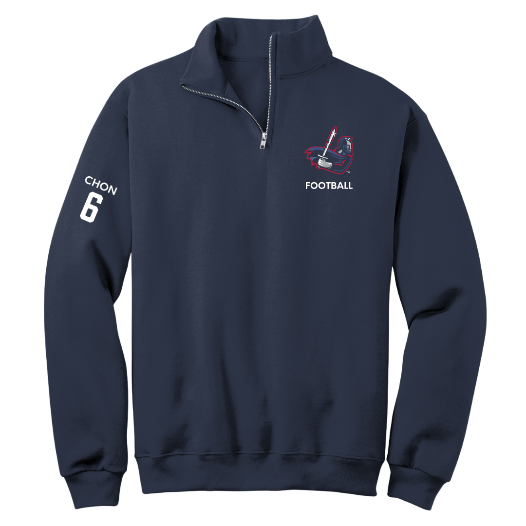 Sterling College Football Navy Quarter-Zip - #6 Tim Chon
