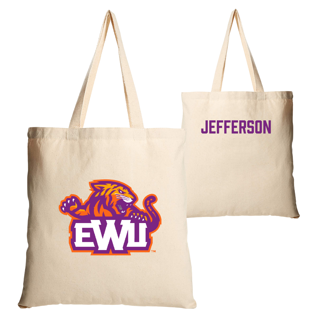 Edward Waters University Football Tan Canvas Tote Bag - Noah Jefferson