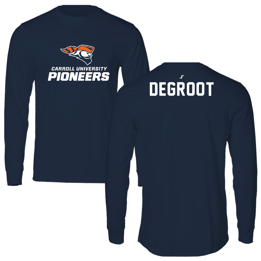 Carroll University Tennis Navy Long Sleeve - Greyson DeGroot